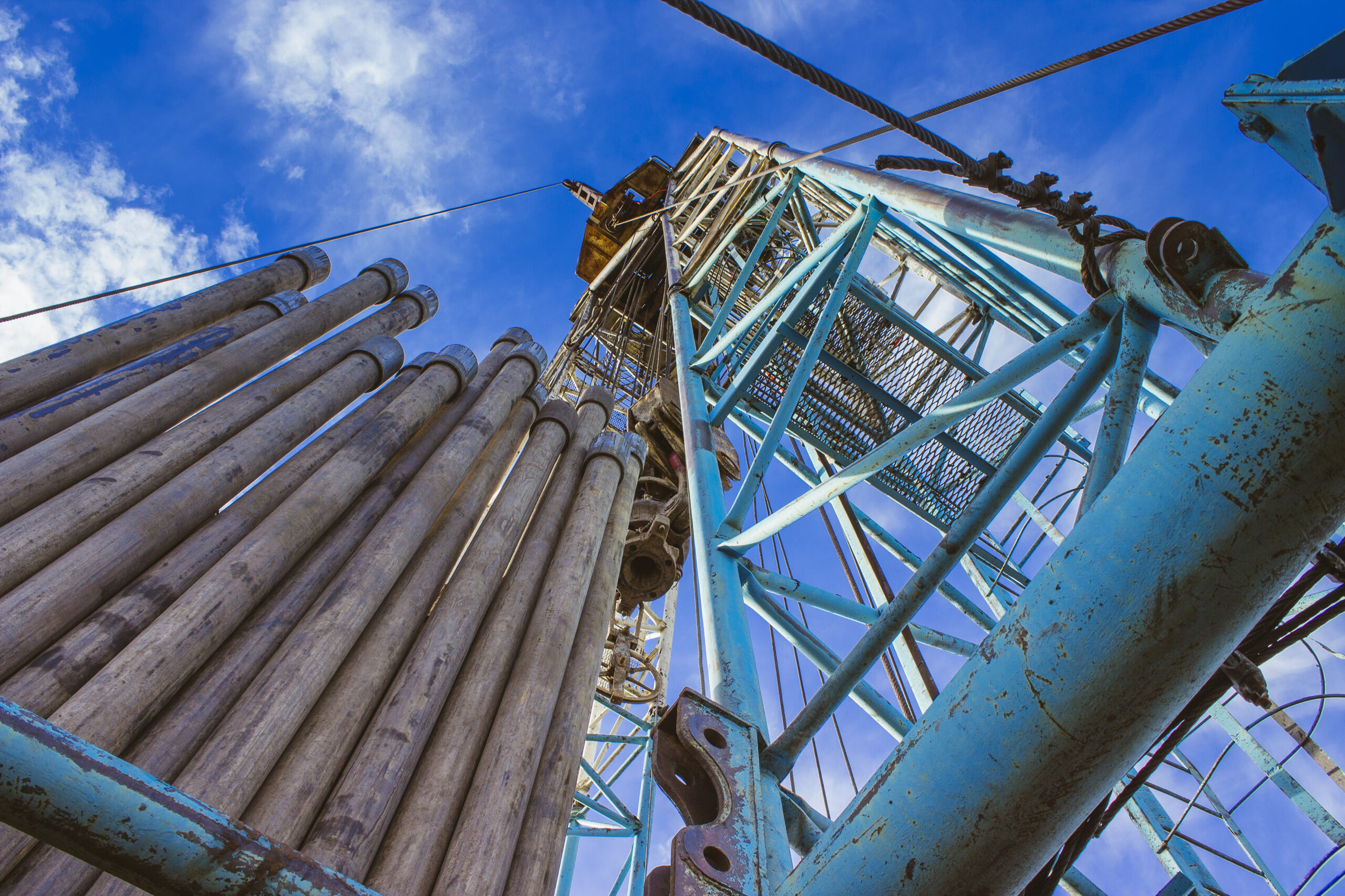 Drilling Rig from Below